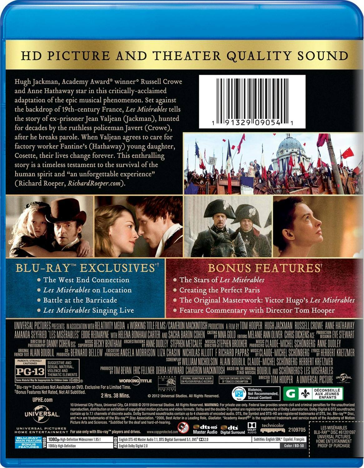 Back. Les Misérables (Blu-ray New Box Art) [Blu-ray].