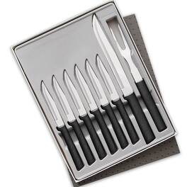 Rada - 8 Piece Meat Lover's Set with Carving Set and Steak Knives, Handles - Black