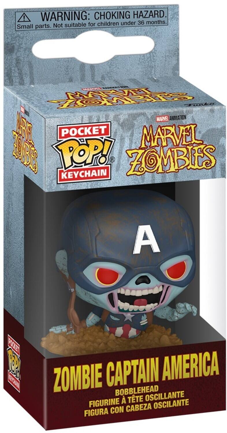 **WARNING: CHOKING HAZARD.**  
Small parts. Not suitable for children under 36 months.

**MARVEL ANIMATION**  
**POCKET POP! KEYCHAIN**  
**MARVEL ZOMBIES**

**ZOMBIE CAPTAIN AMERICA**  
**BOBBLEHEAD**  
**FIGURINE À TÊTE OSCILLANTE**  
**FIGURA CON CABEZA OSCILLANTE**