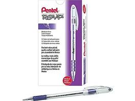 Pentel - R.S.V.P. Ballpoint Pens, Medium Point, 12/Pack - Purple Ink