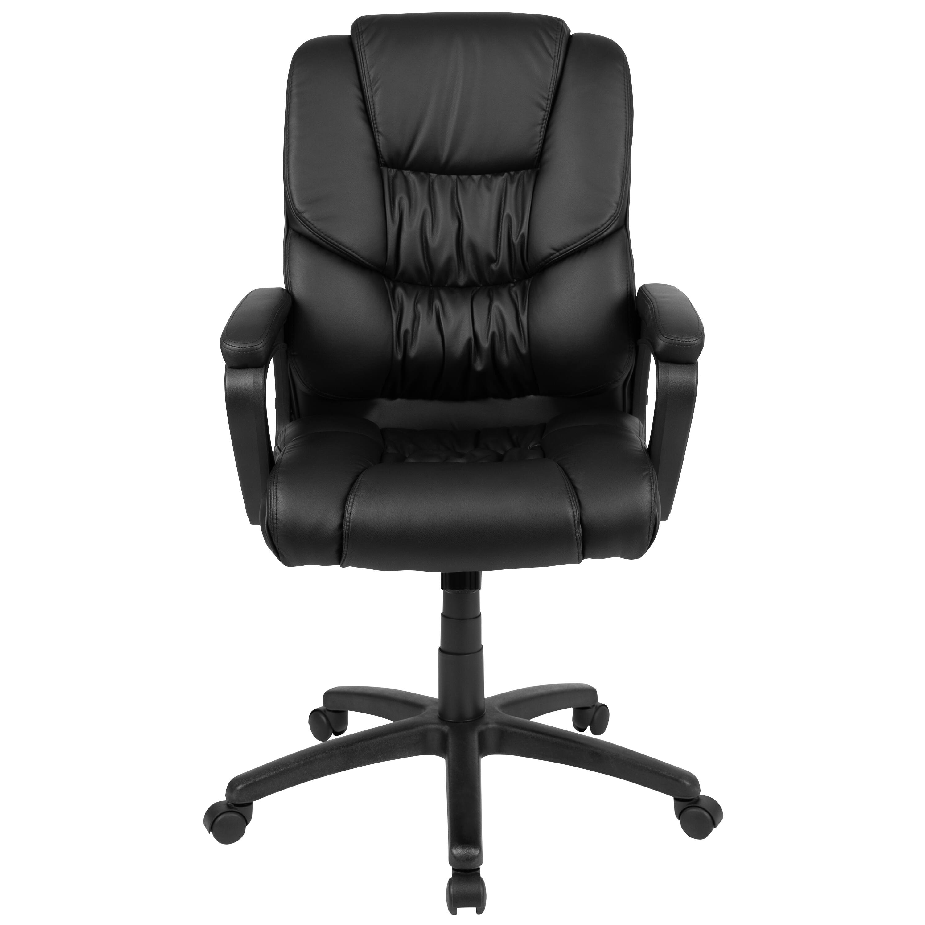 Alt View 7. Emma + Oliver - Big & Tall 400 lb. Rated LeatherSoft Office Chair - Desk Chair - Black.