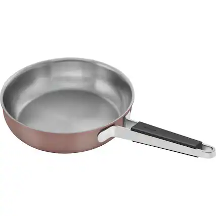 Front. ZWILLING - ZWILLING Pure 9.5-inch Stainless Steel Fry Pan, Rose - Rose.