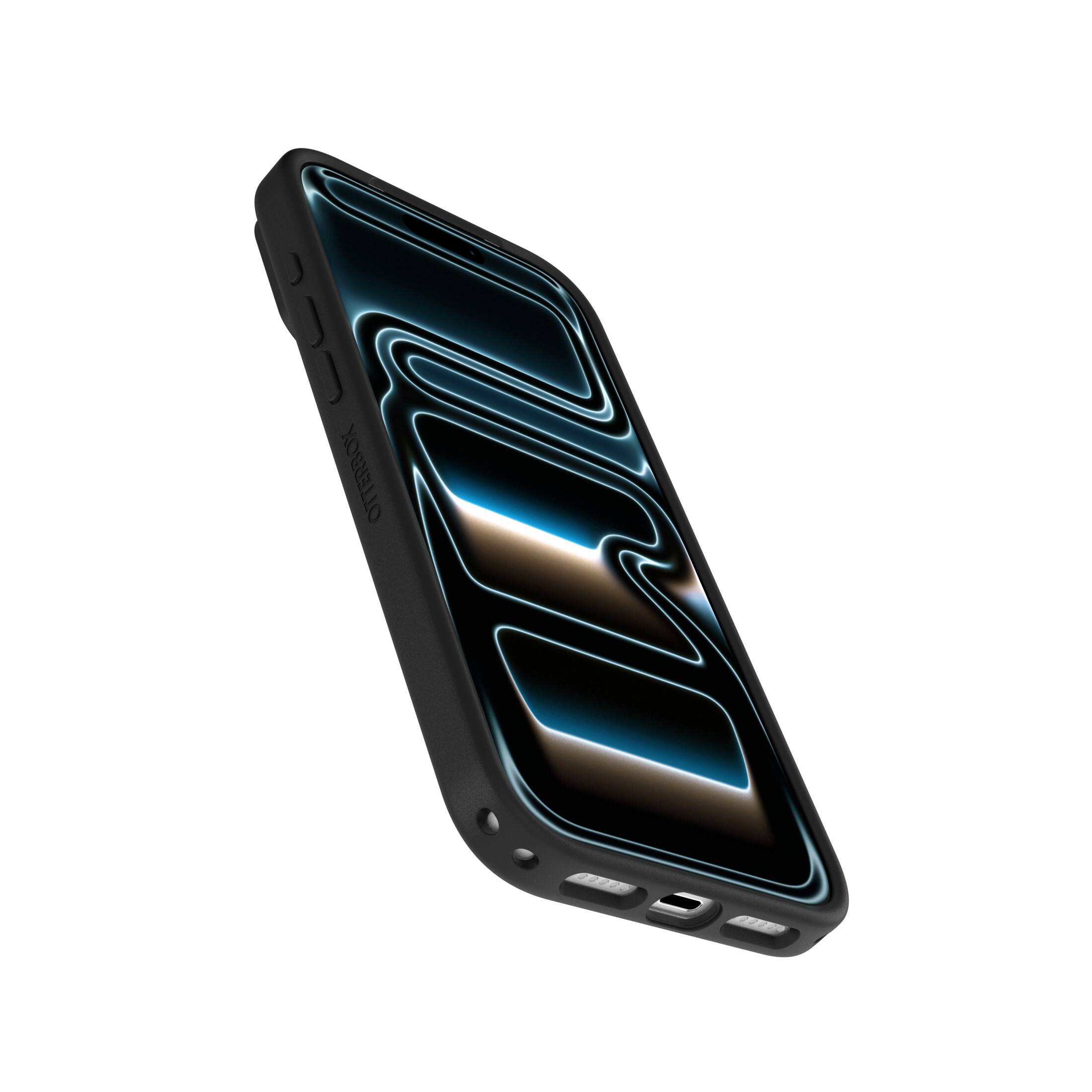 Left. OtterBox - Symmetry Series Hard Shell for iPhone 17 Pro Max - Black.