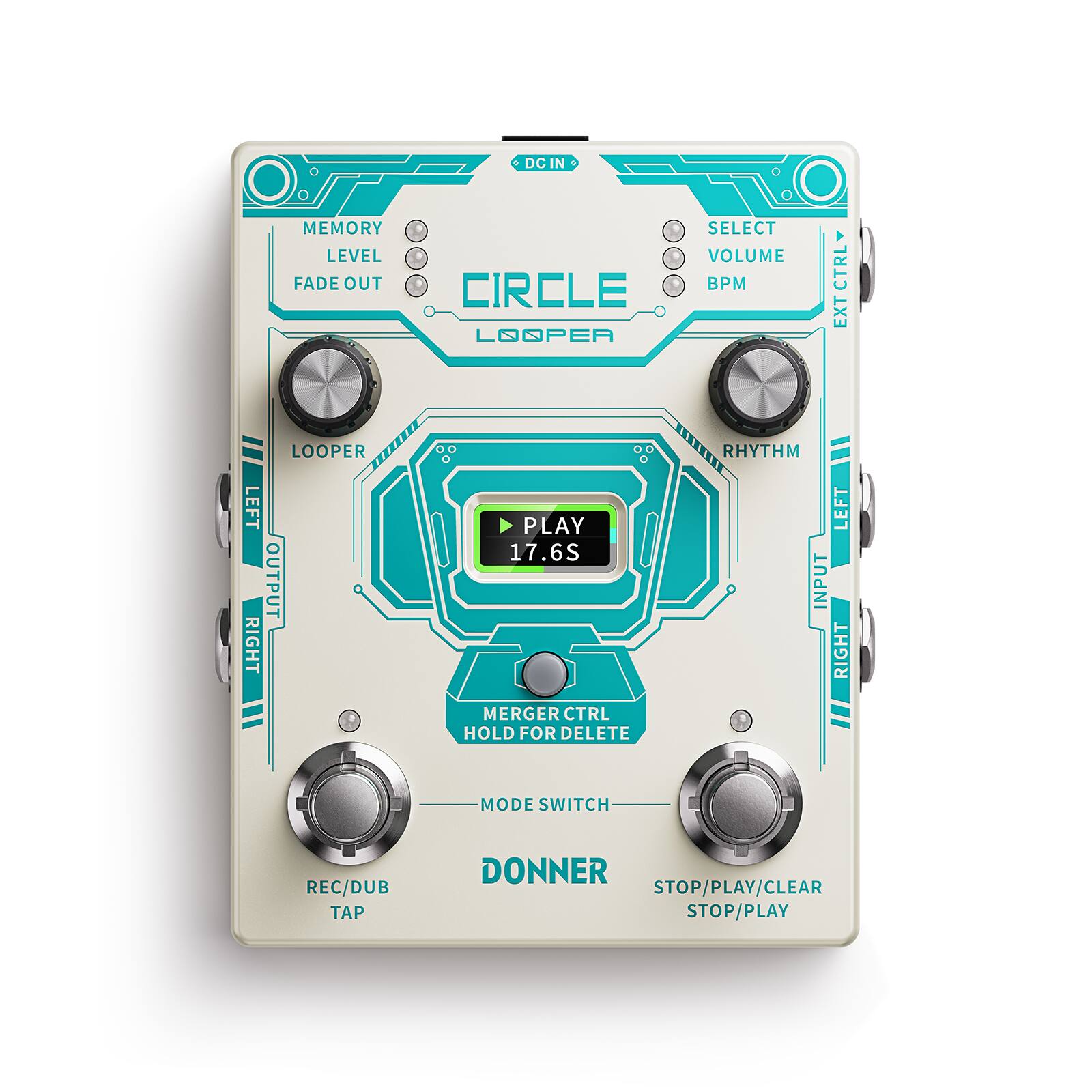 Donner music - Donner Circle Looper - White