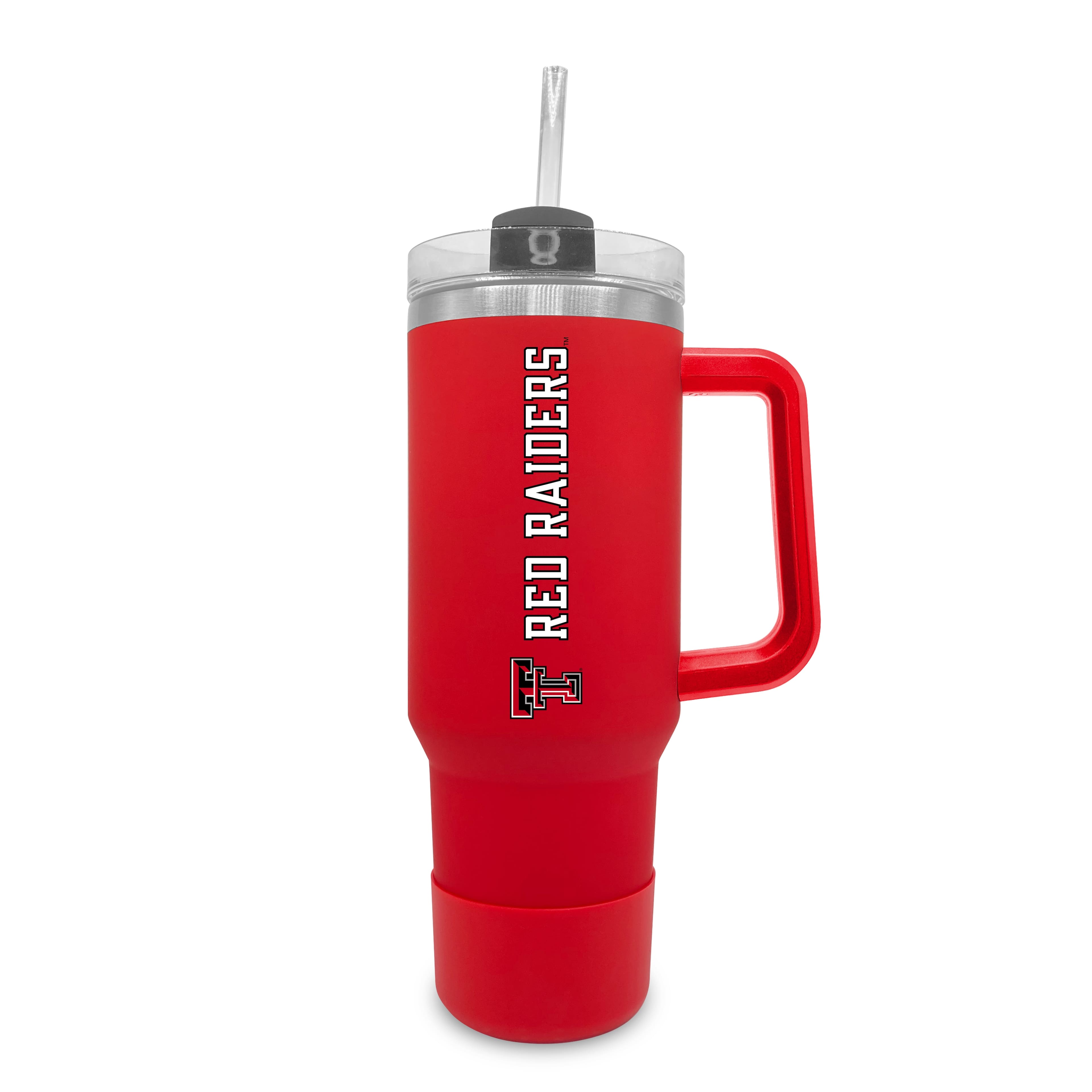 The Fanatic Group - Texas Tech Raiders 40oz. Stainless Tumbler with Handle & Removable Straw - Red