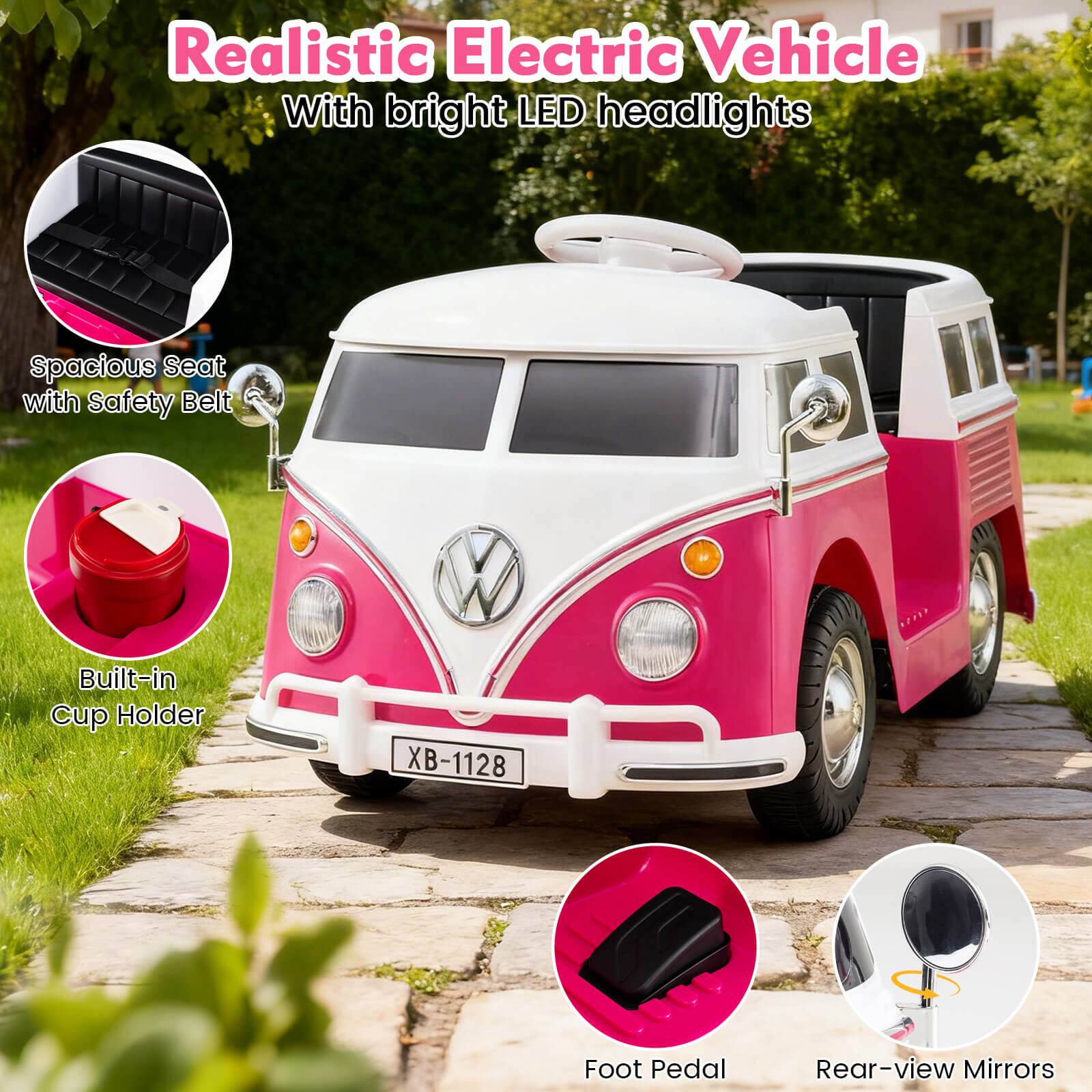 Realistic Electric Vehicle  
With bright LED headlights  

- Spacious Seat with Safety Belt  
- Built-in Cup Holder  
- Foot Pedal  
- Rear-view Mirrors