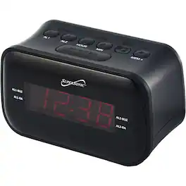 Supersonic - Bluetooth Digital Alarm Clock with AM/FM Radio Alarm Clock Radios - (SC-378BT) - Black