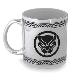Silver Buffalo - Marvel Black Panther Tribal Borders Electroplated Ceramic Mug | Holds 20 Ounces - White