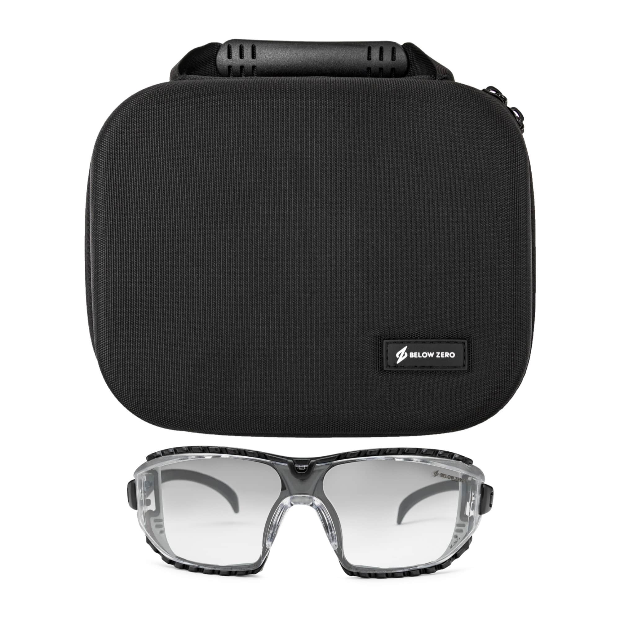 Below Zero - Hearing Protection and Safety Glasses Case with Protection Glasses - Black price history on PriceWatchPro