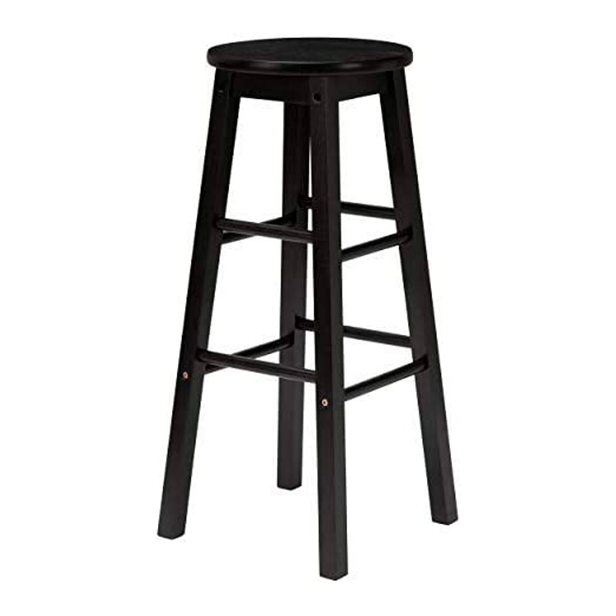 Alt View 10. PJ Wood - PJ Wood Classic Round Seat 24 Inch Kitchen and Counter Stools, Black (4 Pack) - Black.