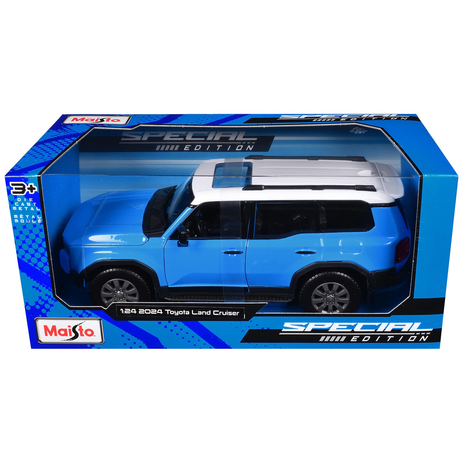 "2024 Toyota Land Cruiser Blue with White Top ""Special Edition"" Series 1/24 Diecast Model Car by Maisto" price history on PriceWatchPro