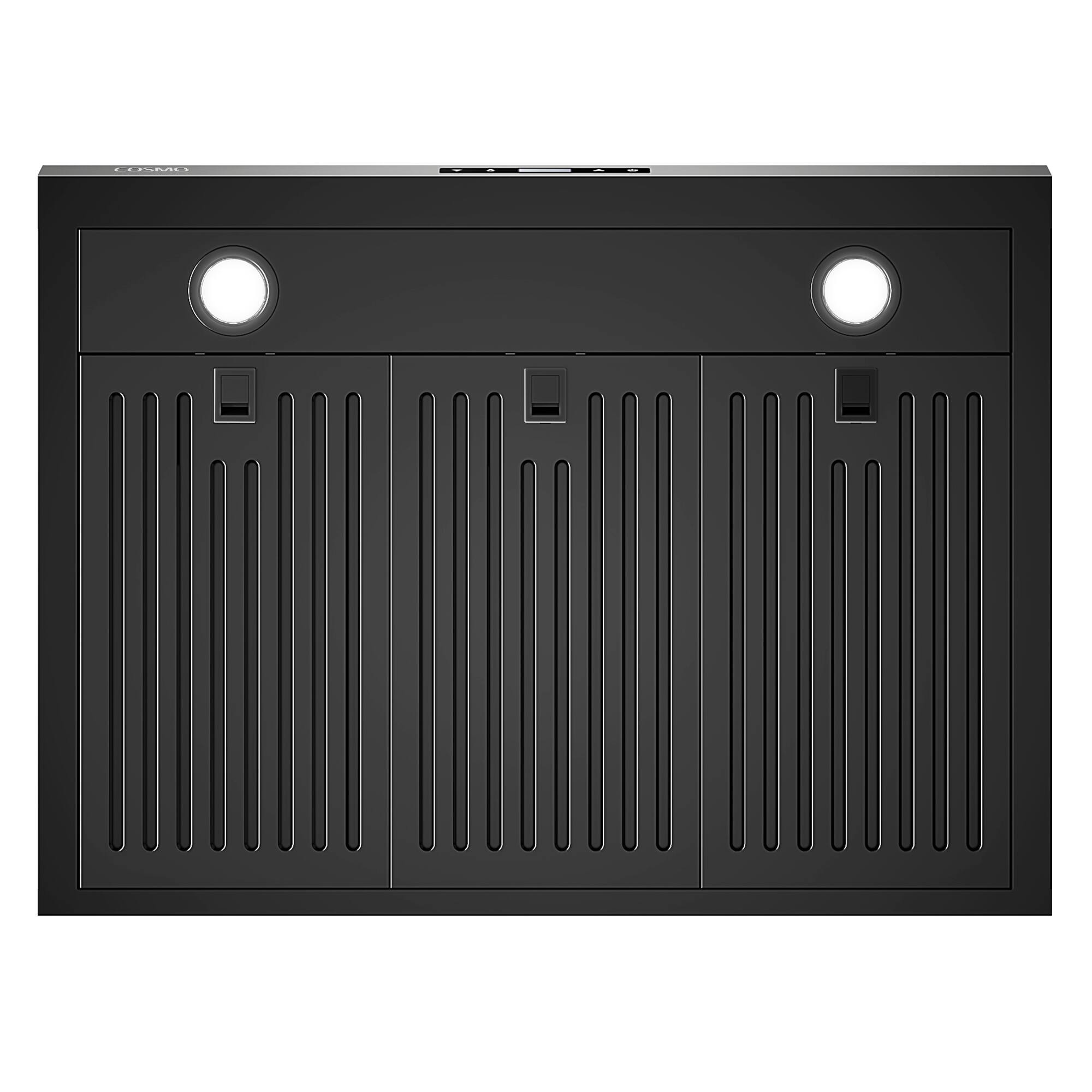 Alt View 7. COSMO - COS-KS6U30-BK 30 in. Haven Collection 500 CFM Ducted Under Cabinet Range Hood, Touch Controls, LED Lights - Matte Black.