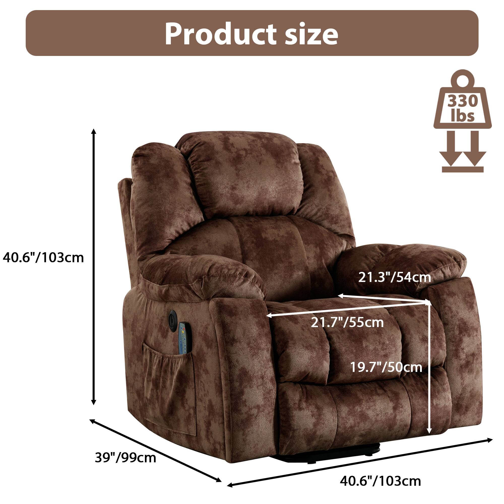 Product size: 330 lbs, 40.6"/103cm, 21.3"/54cm, 21.7"/55cm, 19.7"/50cm, 39"/99cm, 40.6"/103cm