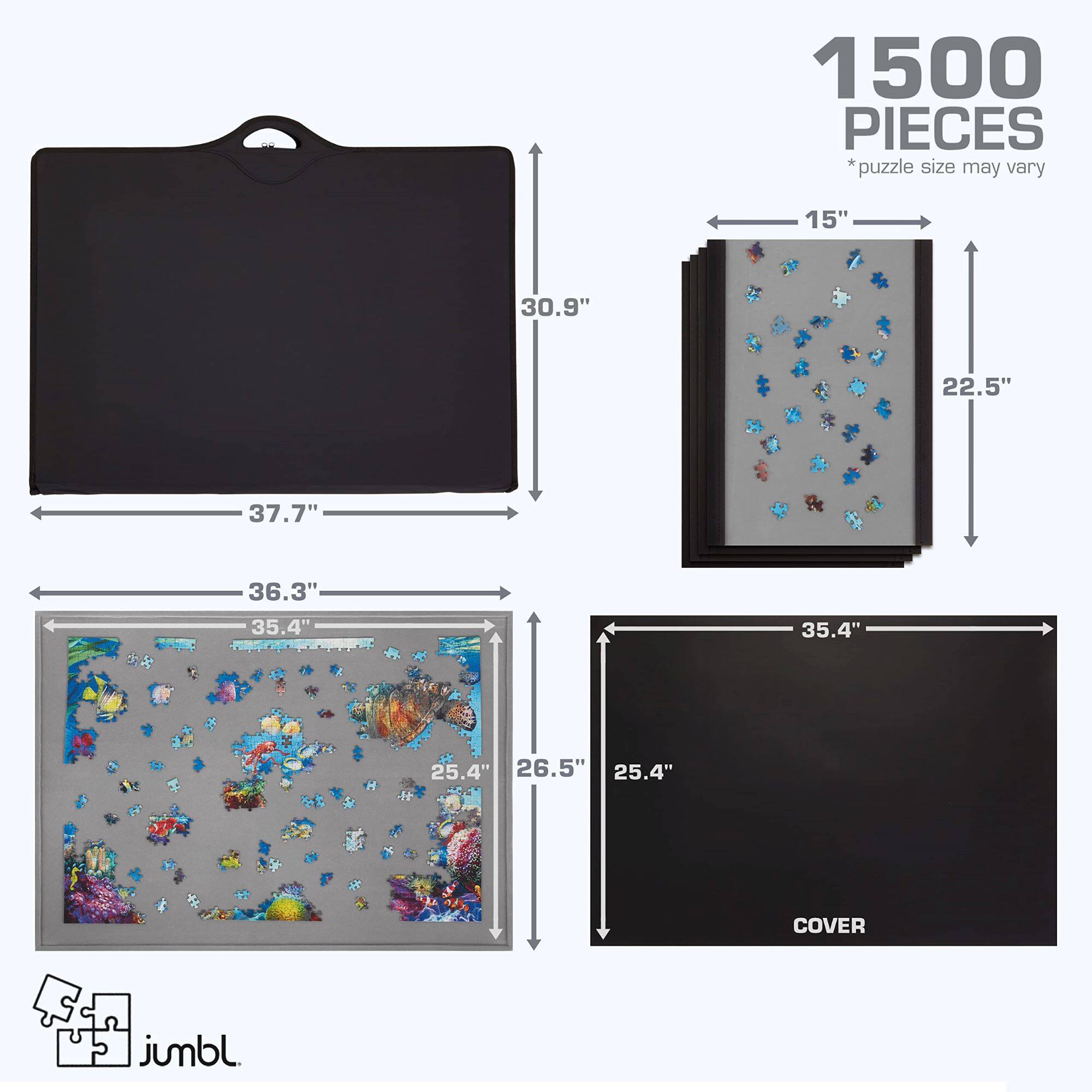 1500 PIECES *puzzle size may vary 15" 30.9" 22.5" 37.7" 36.3" 35.4" 35.4" 25.4" 26.5" 25.4" COVER jumbl.