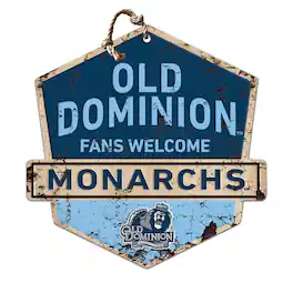 Jardine - Old Dominion Monarchs 20'' x 20'' Fans Welcome Badge Sign - Navy