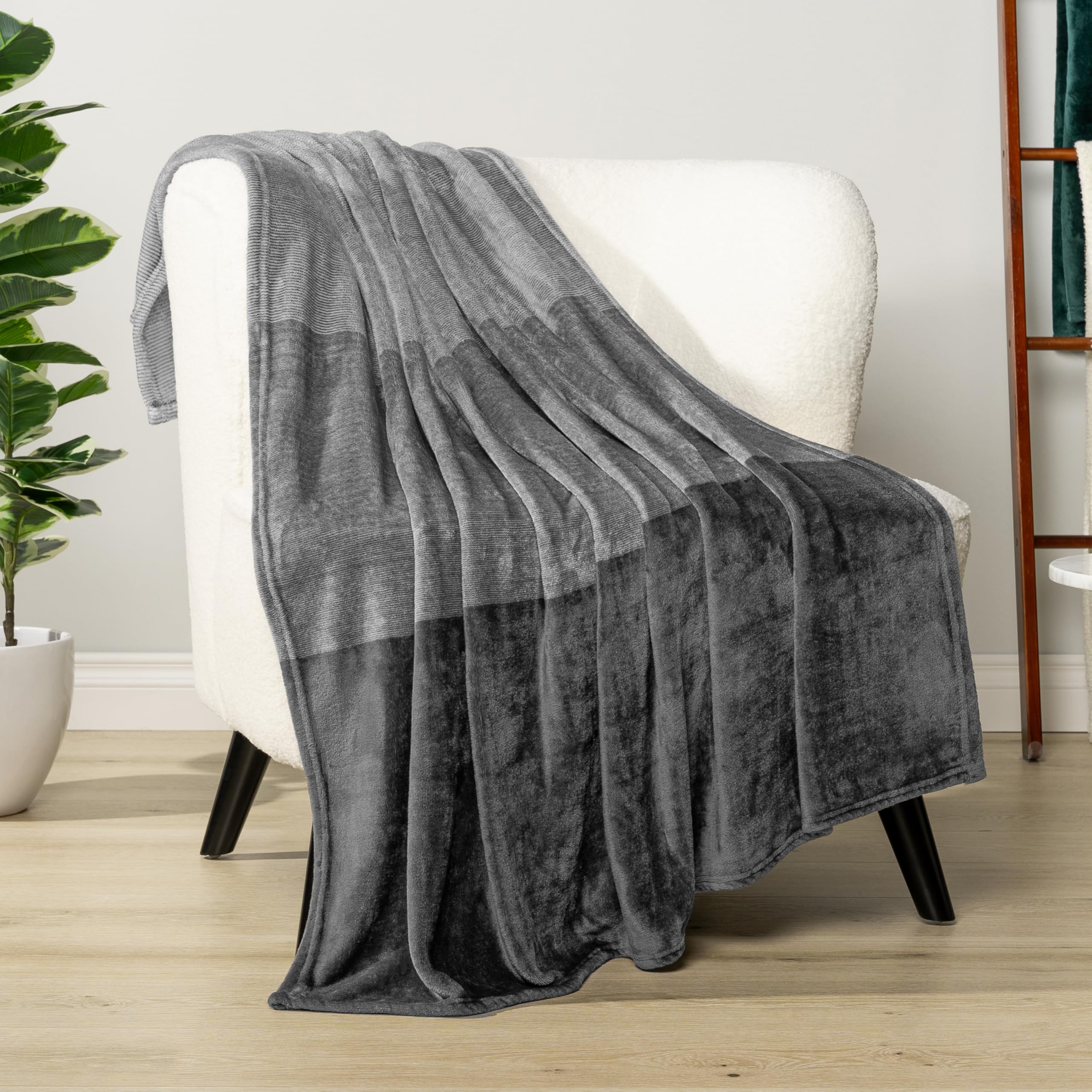 Gradient - Charcoal 50 x 60 Inches - Throw