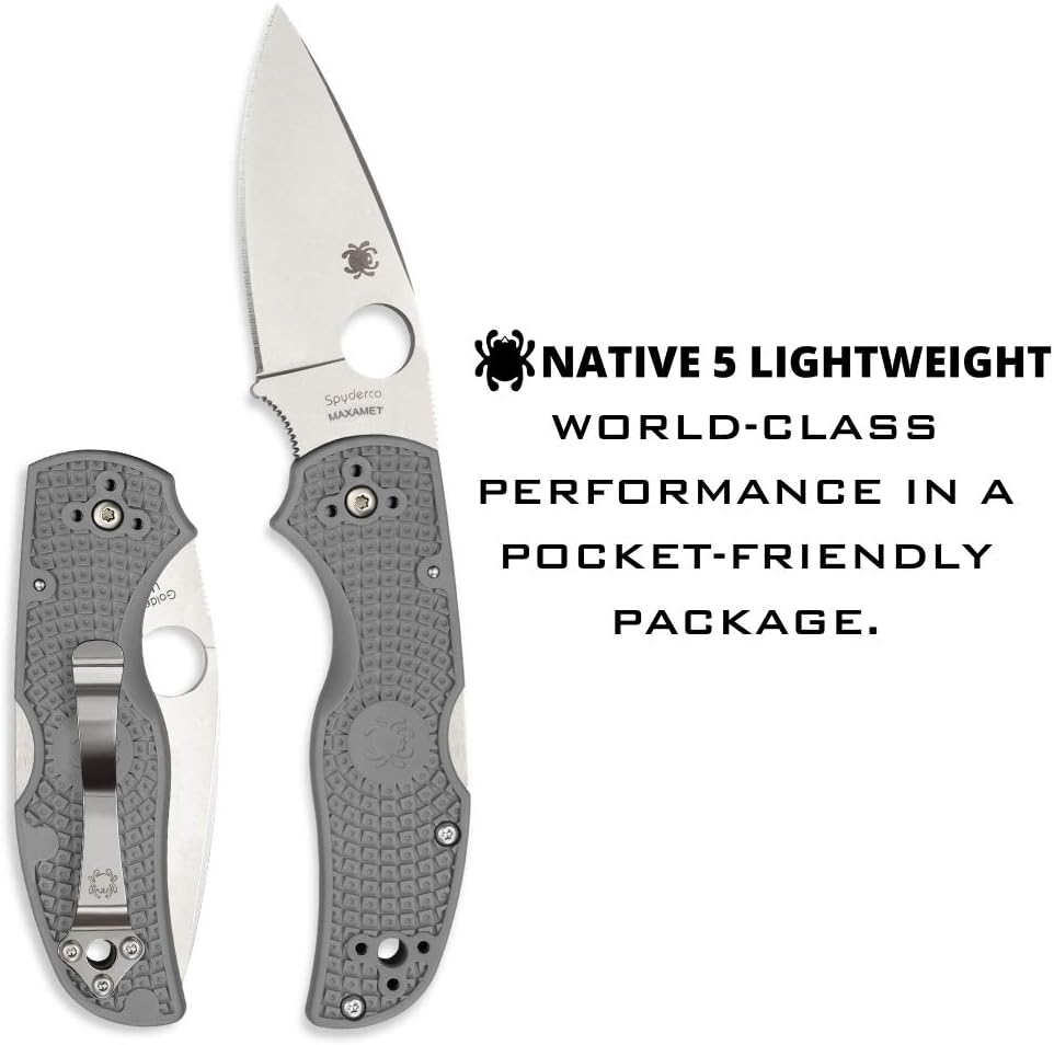 Spyderco MAXAMET NATIVE 5 LIGHTWEIGHT  
WORLD-CLASS PERFORMANCE IN A POCKET-FRIENDLY PACKAGE.