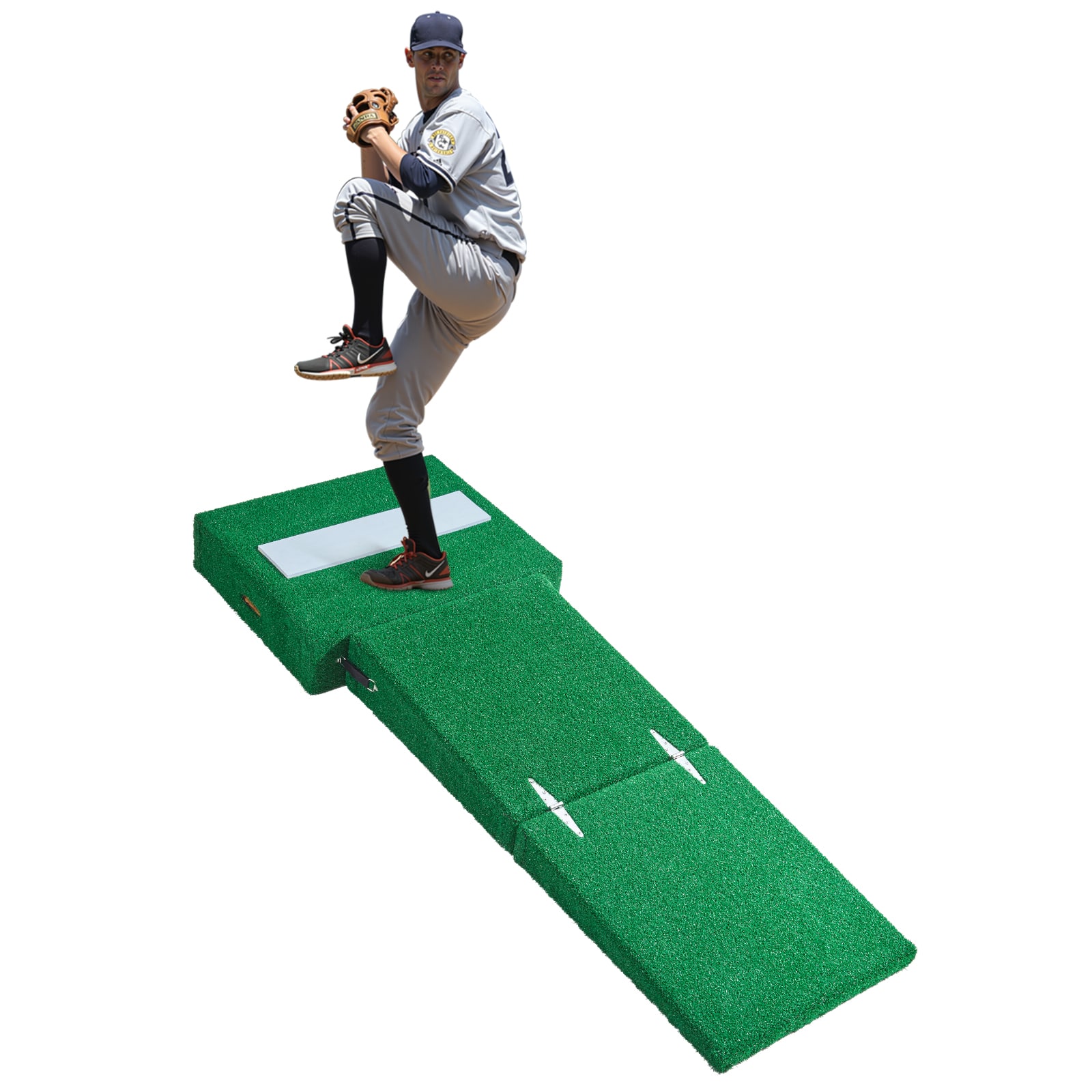 VEVOR - Pitching Mound, Portable Baseball Pitcher's Mound, 77 in IIndoor Outdoor Pitching Practice and Training Equipment - Green