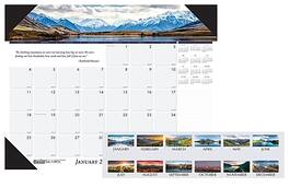 House of Doolittle - 2026 Earthscapes Mountains 22" x 17" Monthly Desk Pad Calendar - Multi
