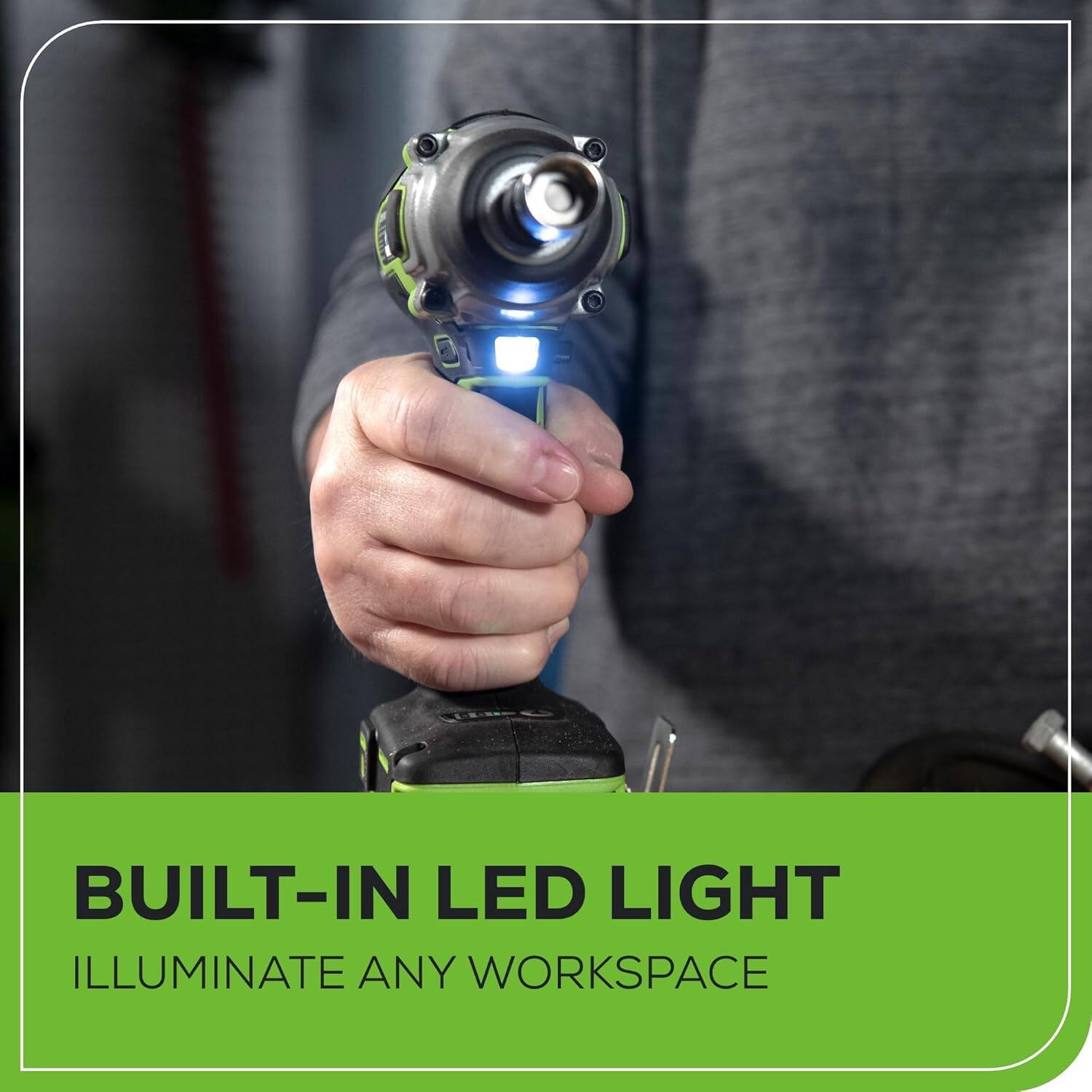 BUILT-IN LED LIGHT  
ILLUMINATE ANY WORKSPACE