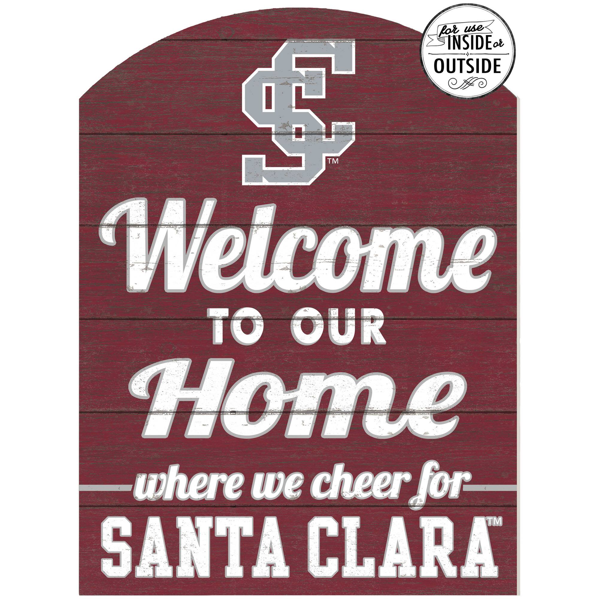 Maroon Santa Clara Broncos 16'' x 22'' Marquee Sign