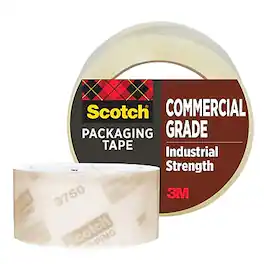 Scotch - Commercial Grade Shipping Packing Tape, 1.88" x 54.6 yds. (3750) - Clear