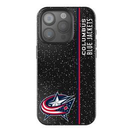 Keyscaper - NHL - Columbus Blue Jackets Sidebar Bling iPhone Case - 14 - Black