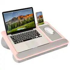 Front. LapGear - Home Office Pro Lap Desk (Fits up to 15.6" Laptop) - Blush Pink.