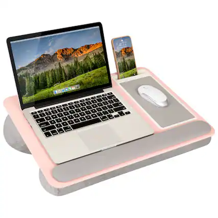 Front. LapGear - Home Office Pro Lap Desk (Fits up to 15.6" Laptop) - Blush Pink.