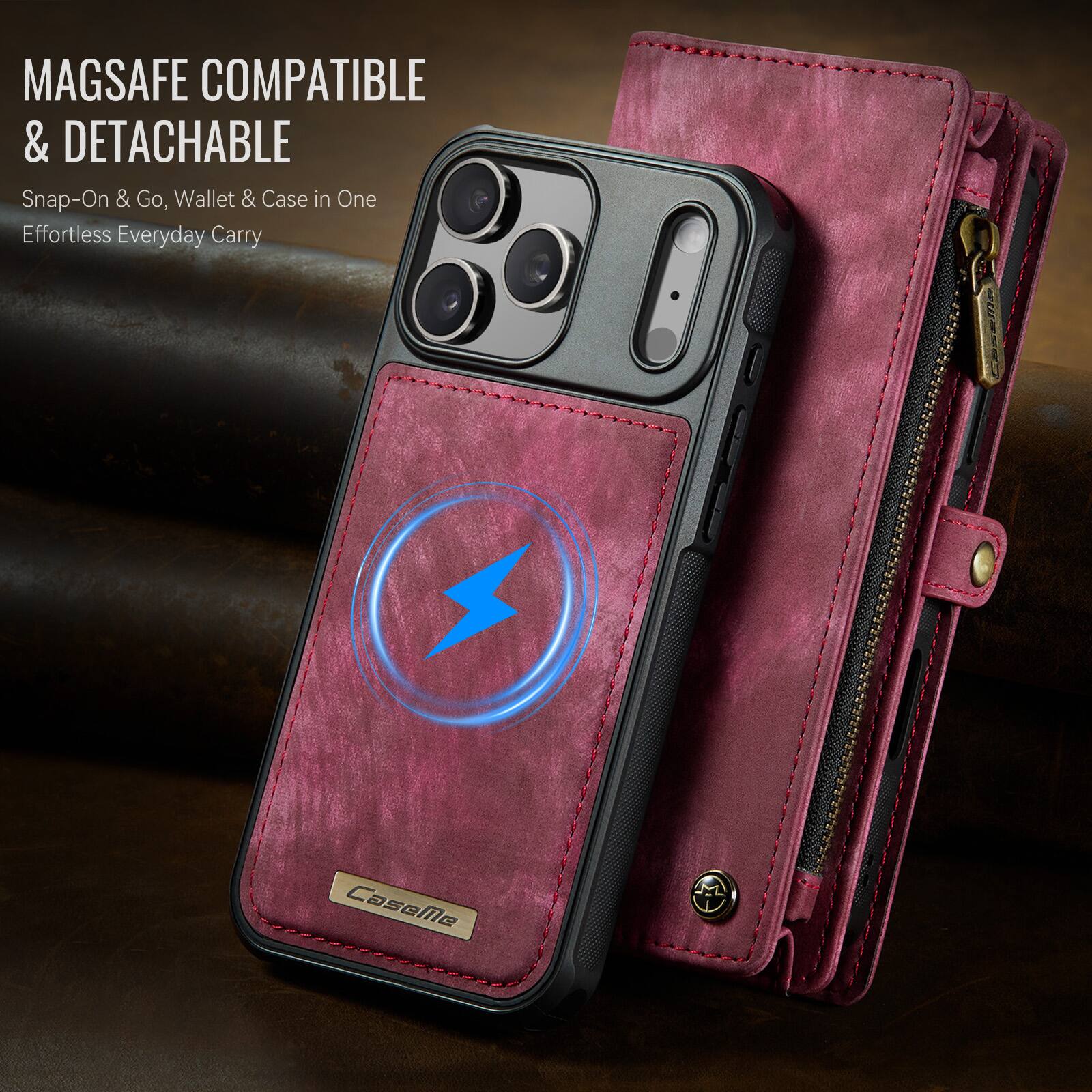 MAGSAFE COMPATIBLE & DETACHABLE  
Snap-On & Go, Wallet & Case in One  
Effortless Everyday Carry