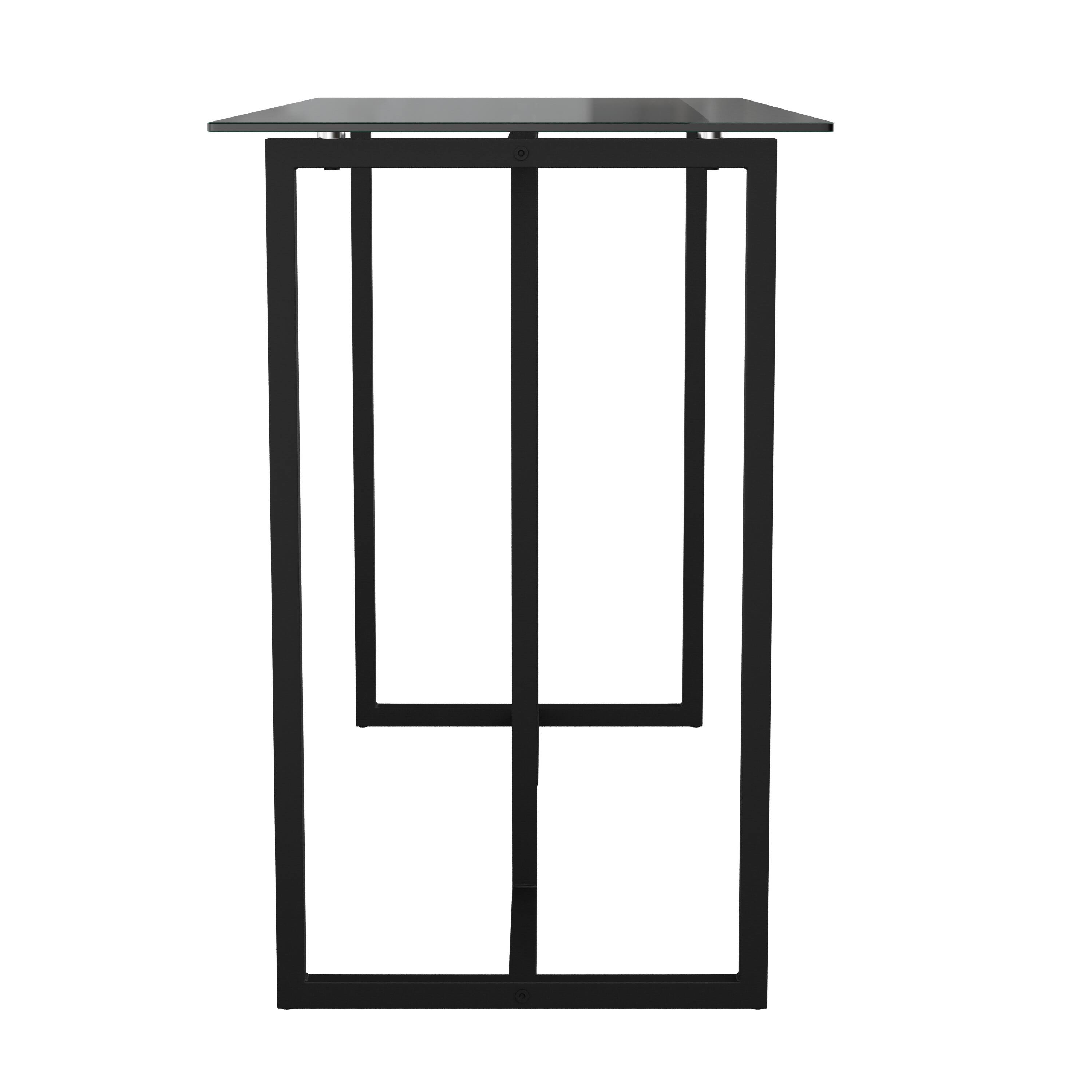 Alt View 18. Martha Stewart - Eli Tempered Glass Top Office Desk - Clear Top/Oil Rubbed Bronze Frame.