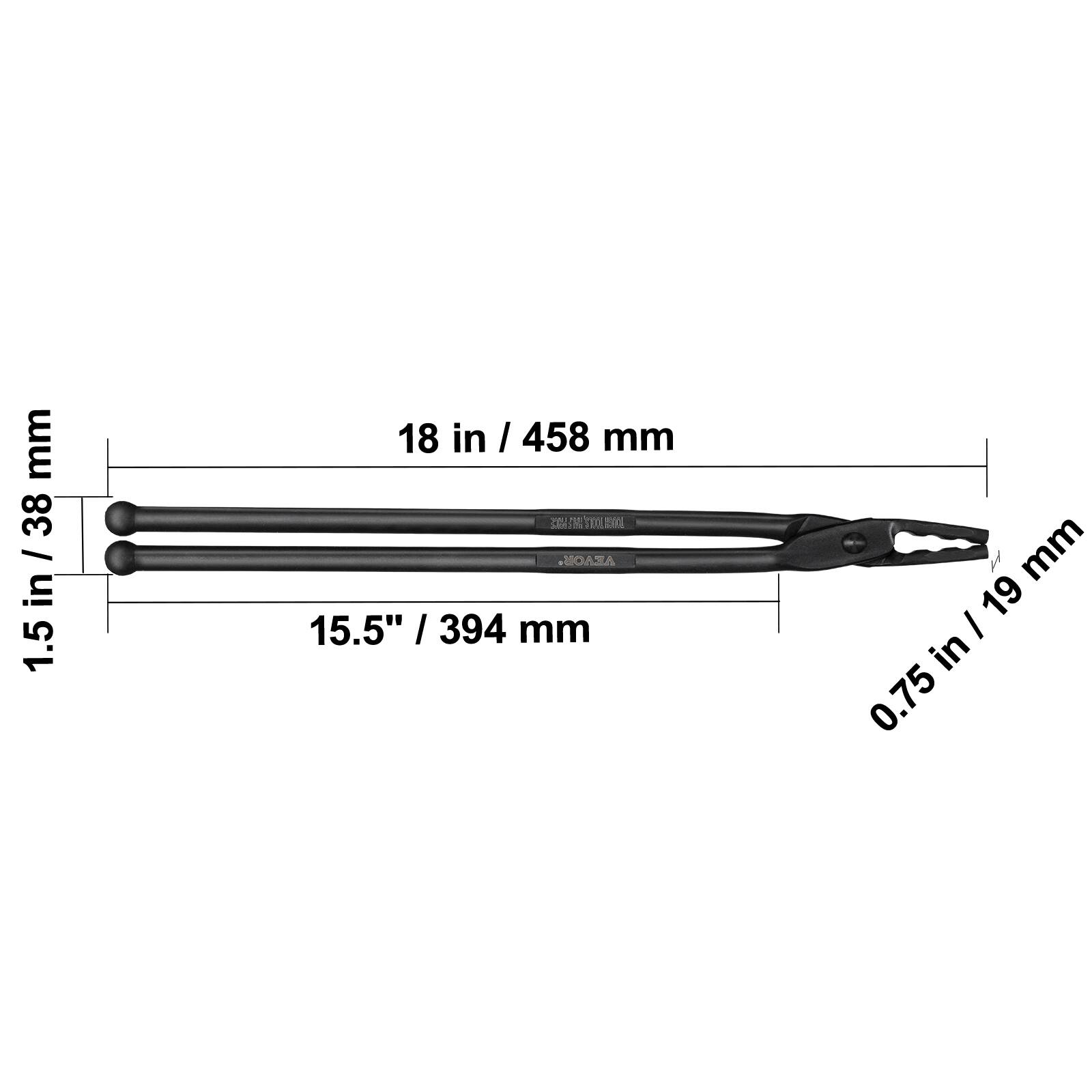 - 18 in / 458 mm
- 15.5 in / 394 mm
- 0.75 in / 19 mm