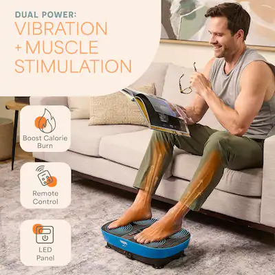 LifePro VibraPulse Vibration Plate Exercise Machine with EMS Pad & 99 Speeds for Full Body Workout Blue LP-VBRPLS-BLU - Best Buy LifePro VibraPulse Vibration Plate Exercise Machine with EMS Pad & 99 Speeds for Full Body Workout Blue LP-VBRPLS-BLU - Best Buy