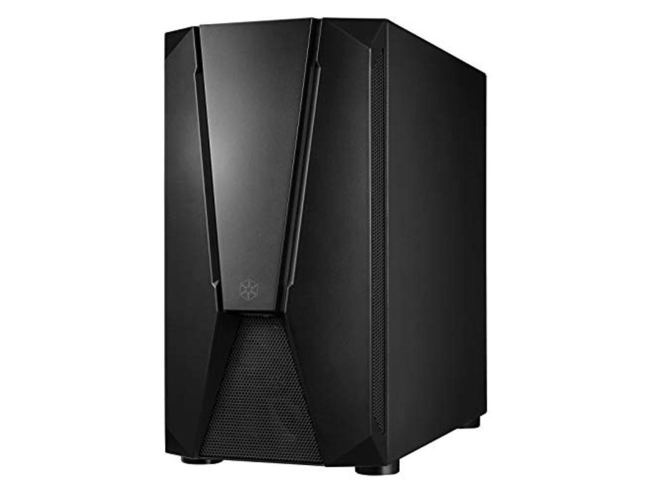 Alt View 3. SilverStone - silverstone technology stylish and distinct tempered glass micro-atx gaming chassis fara v1m pro - Silver.