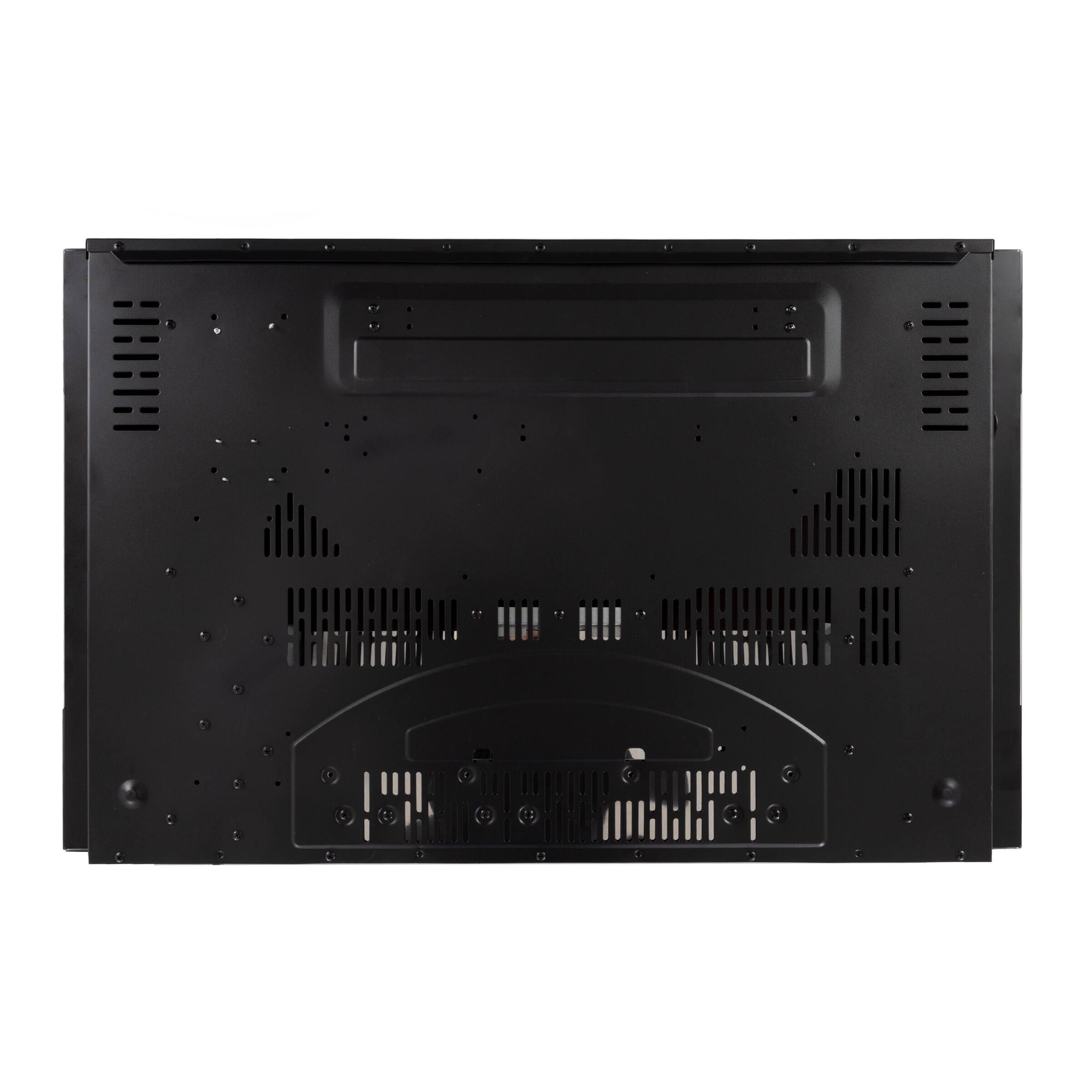 Back. Northwest - Wall Mount Electric Fireplace, Silver - Black.