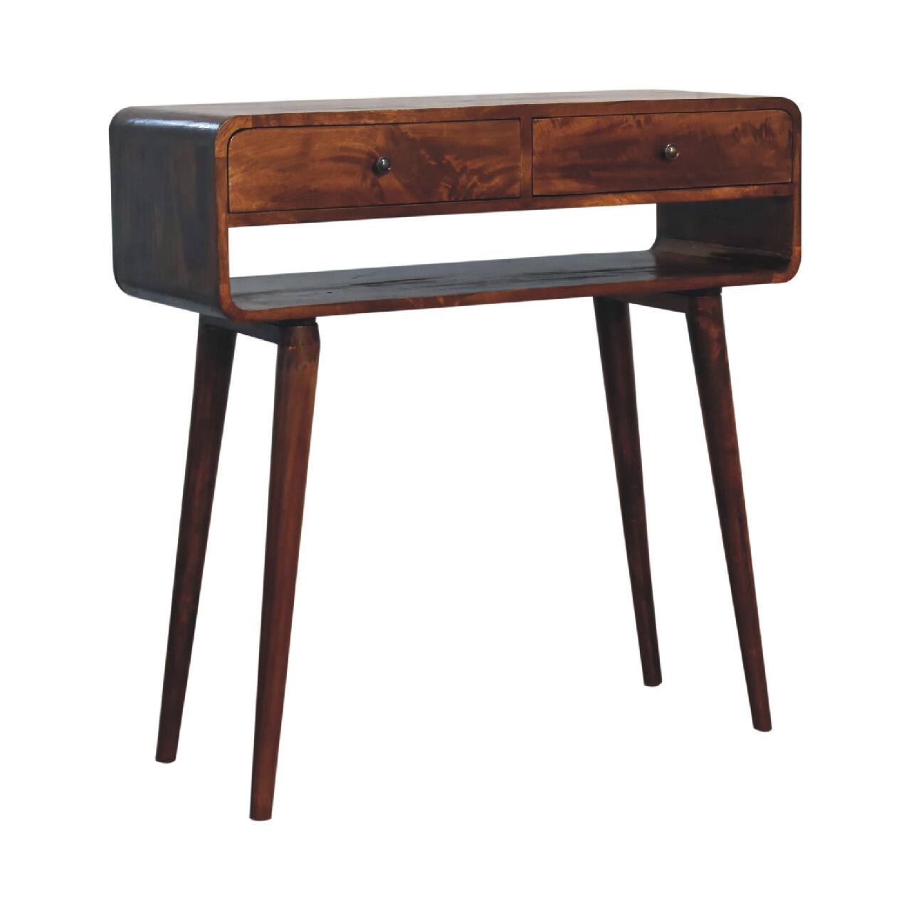 Angle. Artisan Furniture - Sonata Chestnut Console Table - Brown.