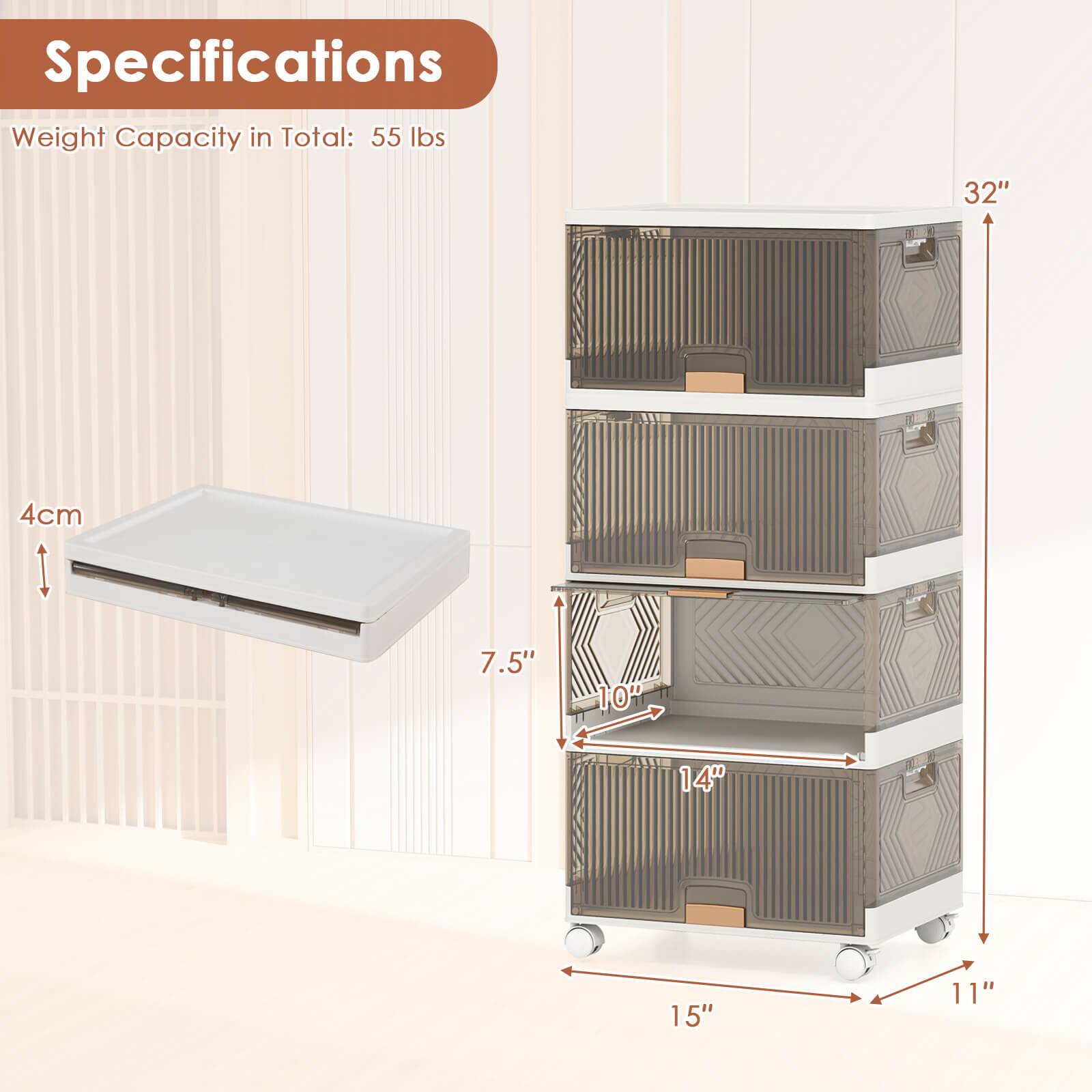 Specifications  
Weight Capacity in Total: 55 lbs  

4cm  
32"  
7.5"  
10"  
14"  
15"  
11"