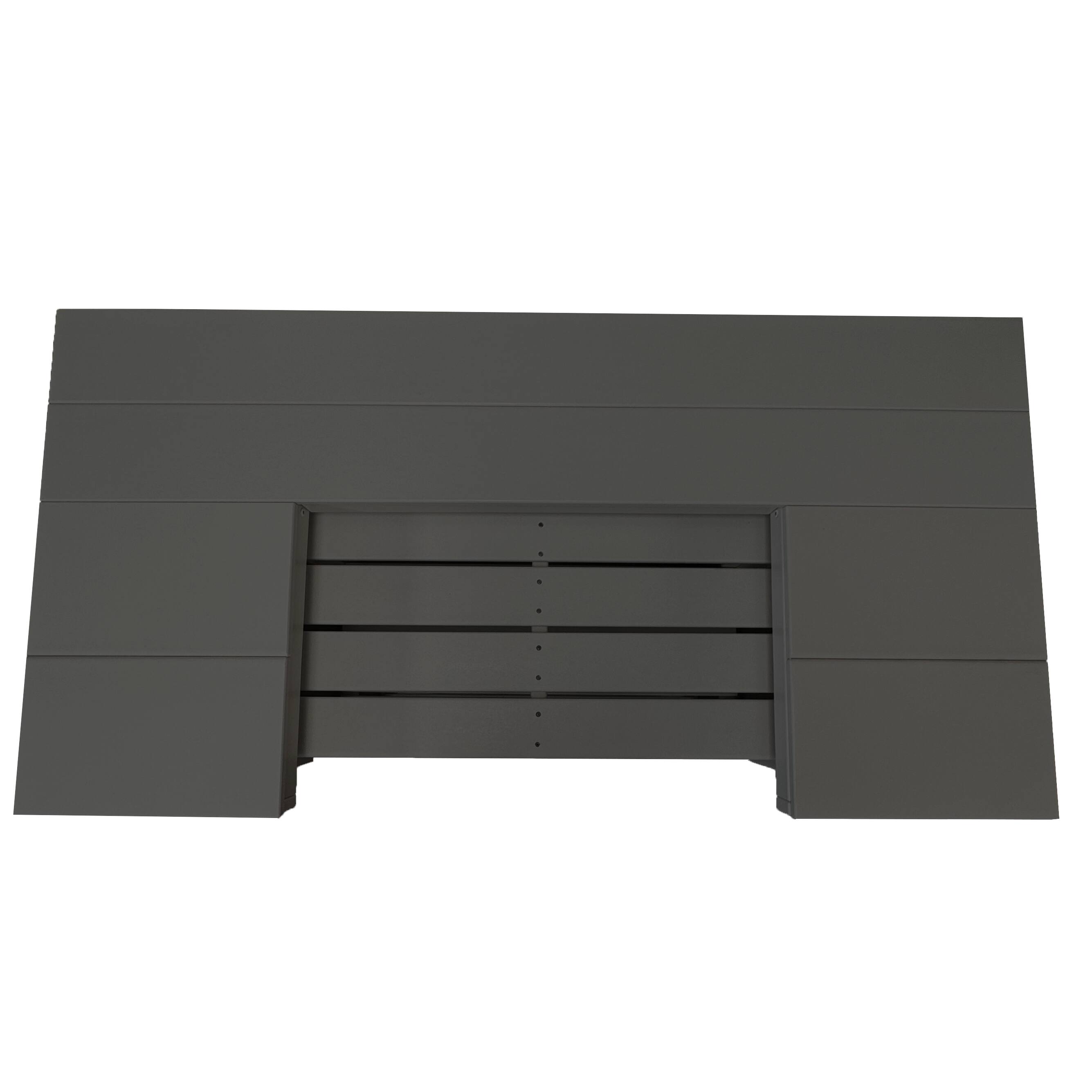 Alt View 1. LuXeo - Cancun HDPE Serving Bar, Gray Two-Tone - Gray.