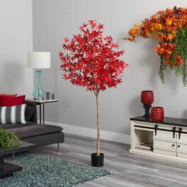 BreeBe - 6' Autumn Maple Artificial Fall Tree - Orange