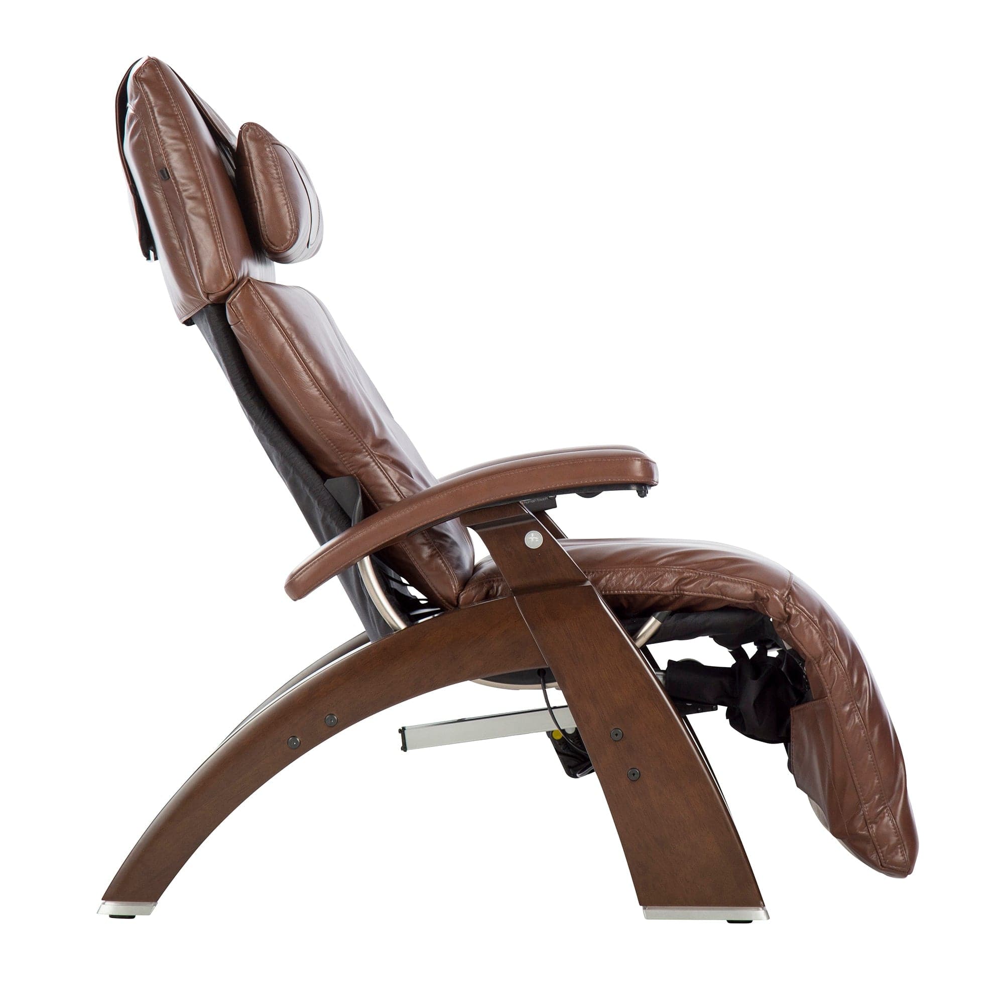 Human Touch - Perfect Chair PC-610 Omni-Motion Power Zero Gravity Recliner with Independent Back & Leg Adjustments - Dark Walnut / Oak Premium Leather / Supreme