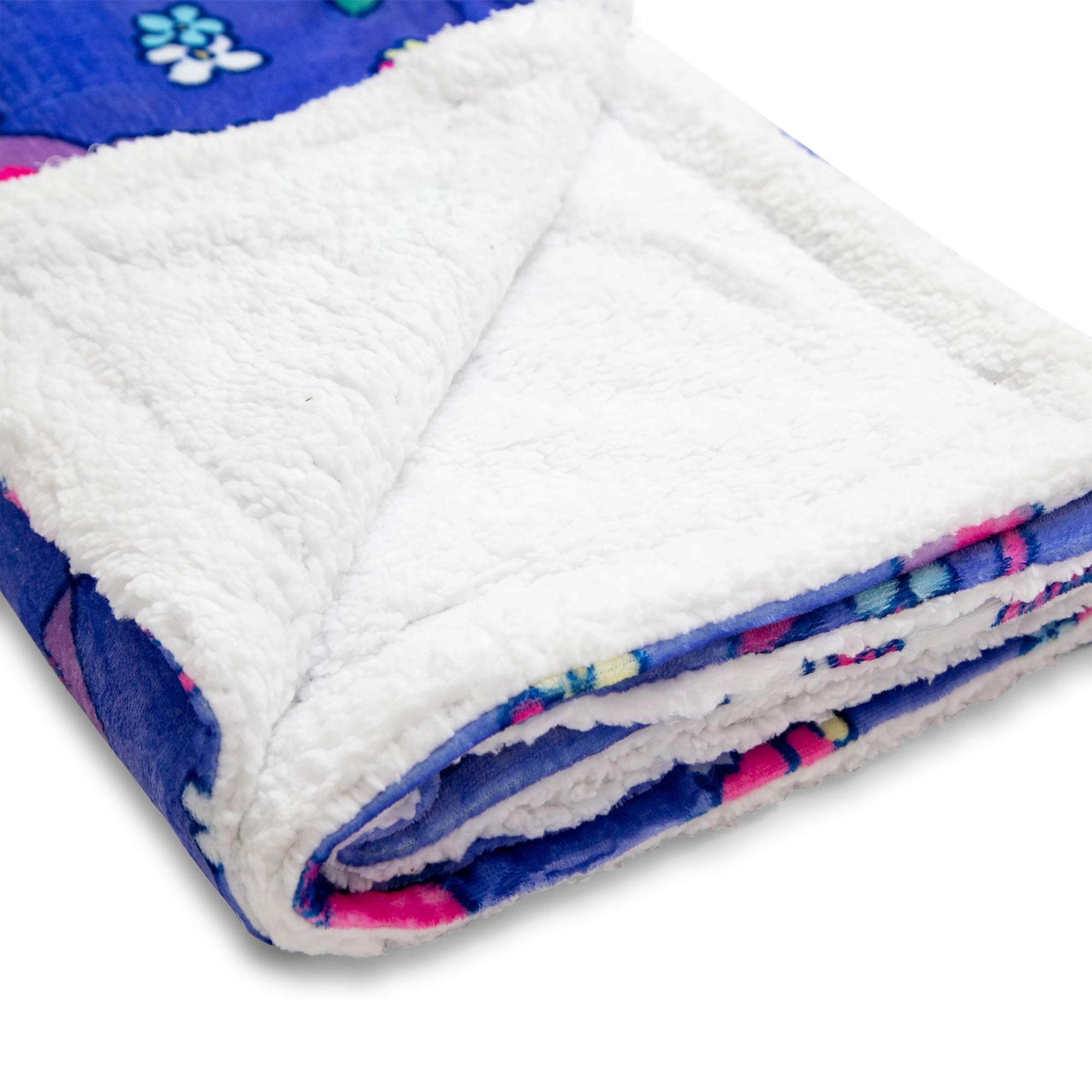 Alt View 10. The Northwest Group - Sanrio My Melody and Kuromi Flower Baskets Sherpa Throw Blanket | 50 x 60 Inches - Blue.