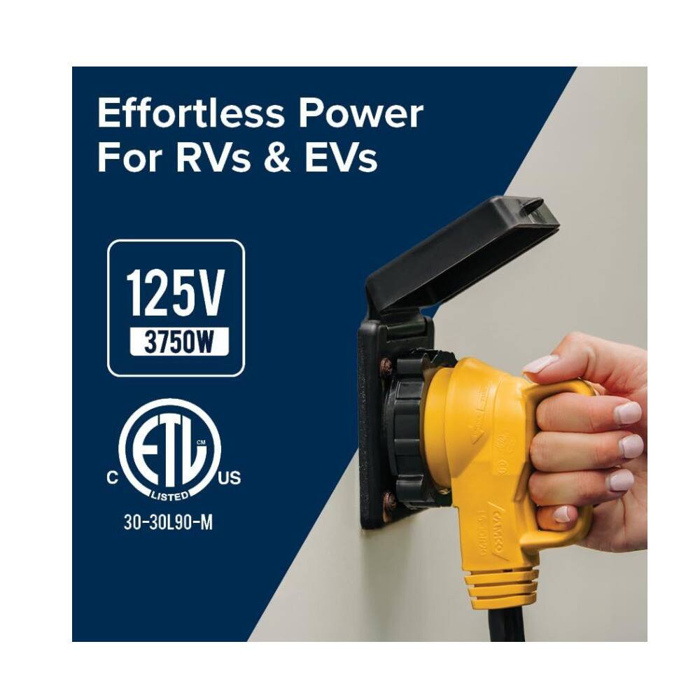 Effortless Power For RVs & EVs  
125V 3750W  
C ETL US LISTED  
30-30L90-M