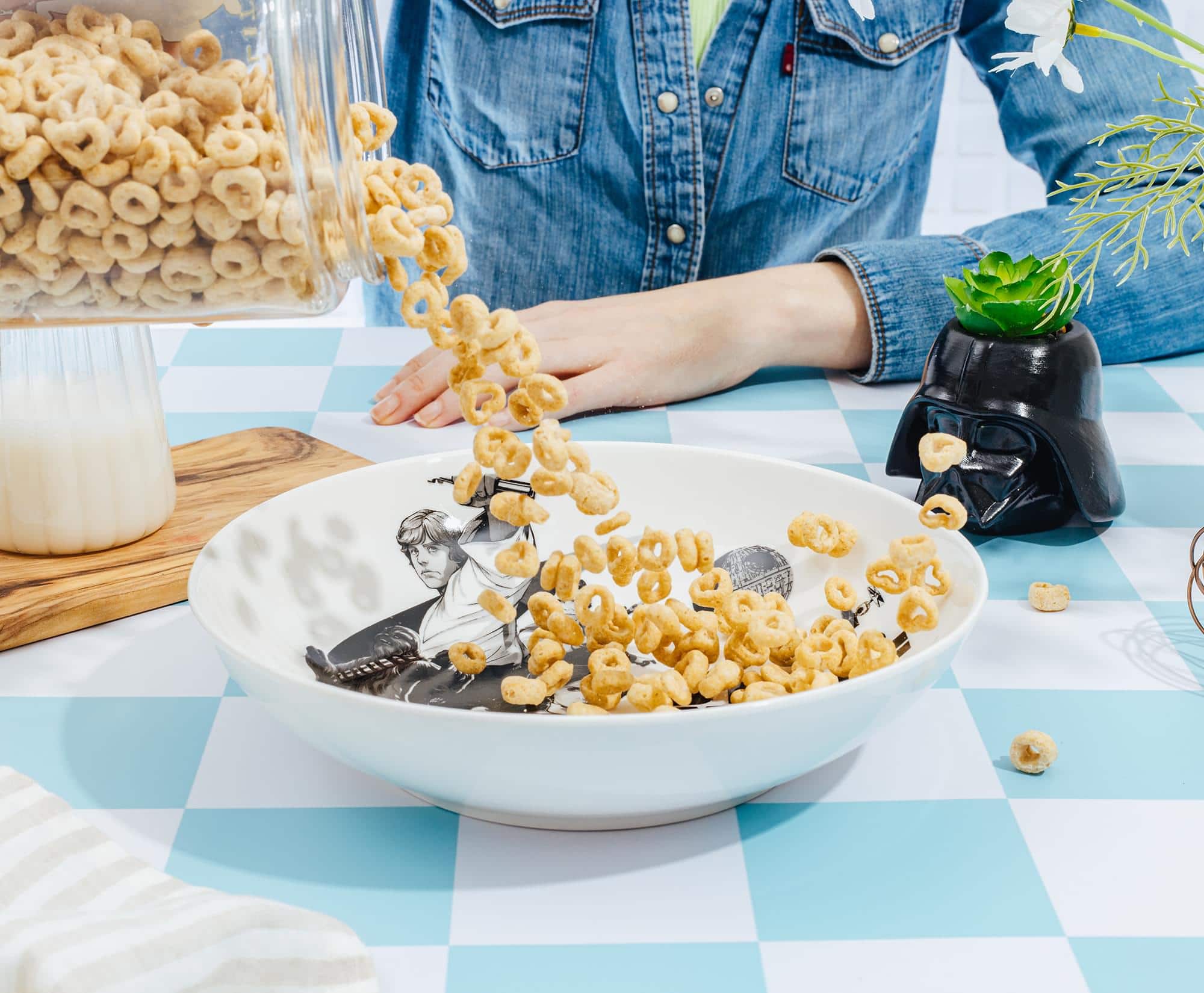 Alt View 3. Silver Buffalo - Star Wars Collage 9-Inch Ceramic Coupe Dinner Bowl - white.