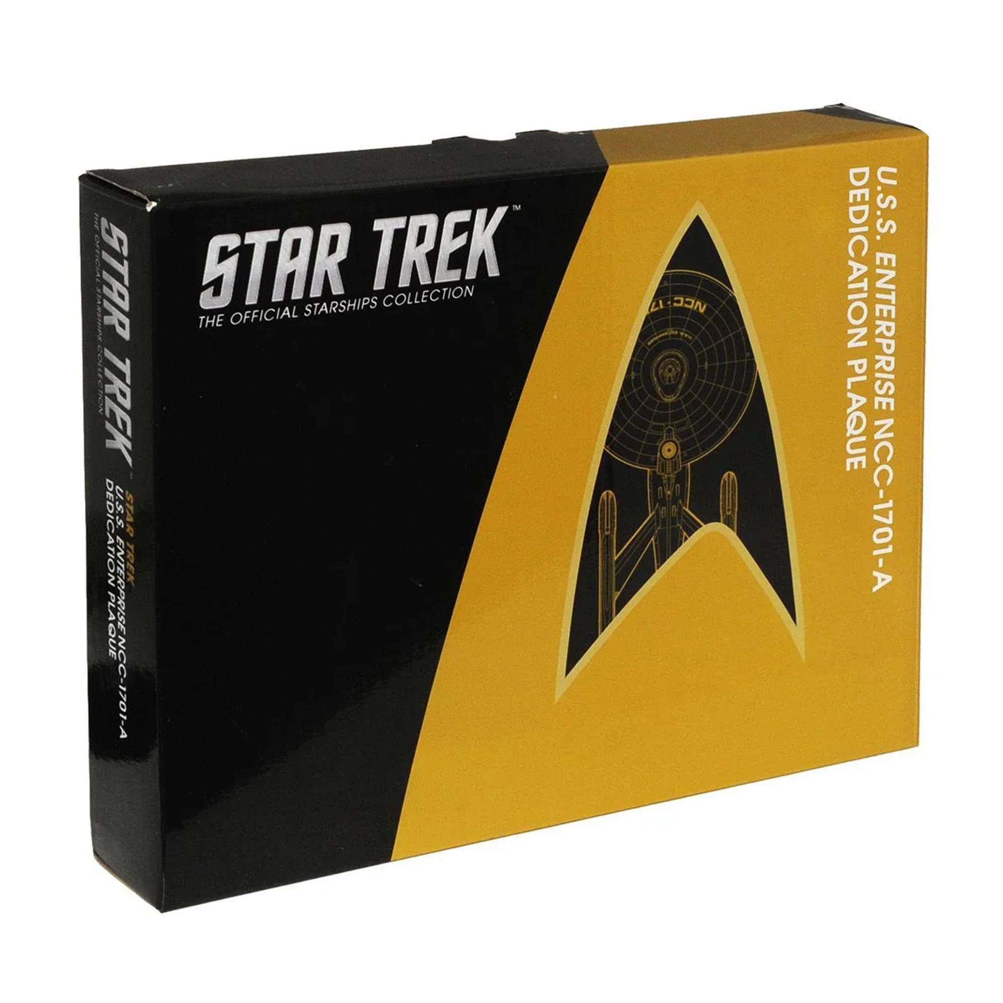 STAR TREK STARSHIPS COLLECTION | THE OFFICIAL STAR TREK U.S.S. DEDICATION ENTERPRISE PLAQUE NCC-1701-A