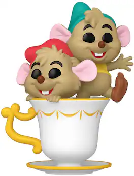 Funko - POP! Disney: Cinderella - Jasper & Gus Gus in Cup, 75th Anniversary - Collectibles - Multicolor