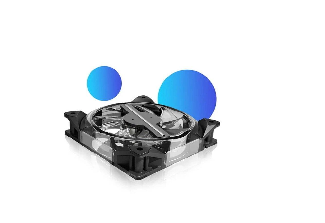 Back. Dynatron - HoloFan 120mm Case Fan, 103 mm Display Dimension, 300 x 49 dpi Resolution - Black.