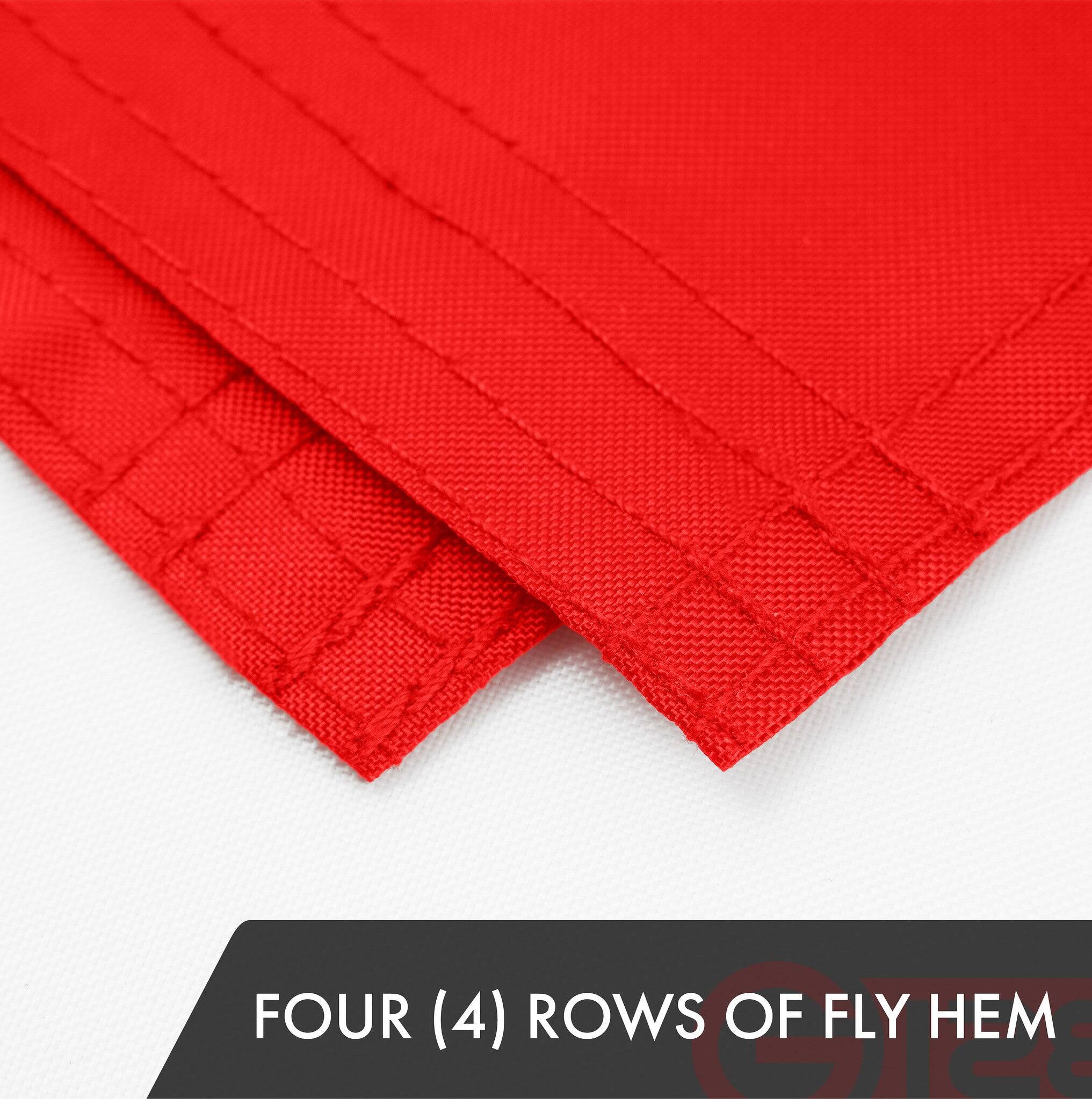 FOUR (4) ROWS OF FLY HEM