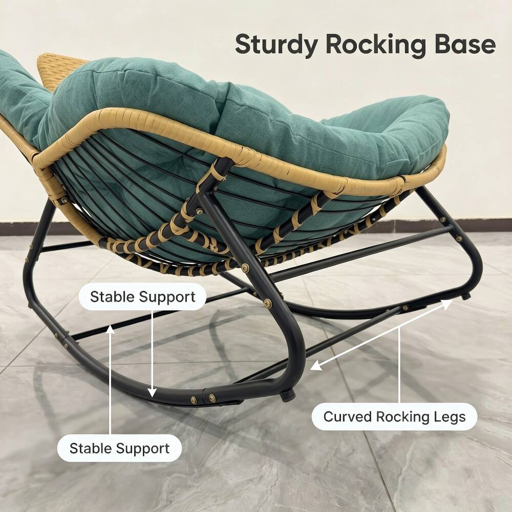 Sturdy Rocking Base  
Stable Support  
Curved Rocking Legs  
Stable Support