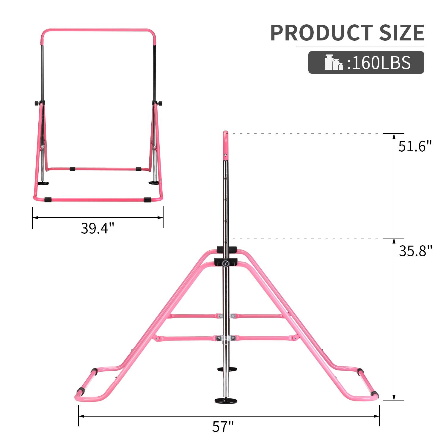 PRODUCT SIZE  
160LBS  
51.6"  
39.4"  
35.8"  
57"