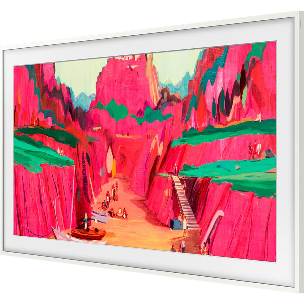 Alt View 4. Samsung - 65" The Frame Pro Neo QLED 4K TV LS03FW (2025) + White Bezel & 26-Month Warranty Protection Bundle - Black.